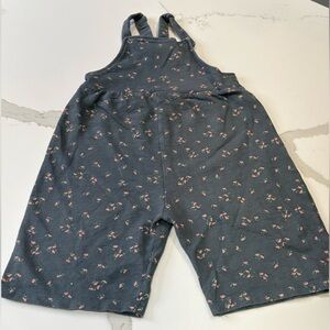Zara Baby Charcoal Floral Knit Overalls - 12-18M